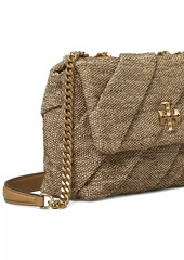 Tory Burch Kira Draped Raffia Convertible Shoulder Bag