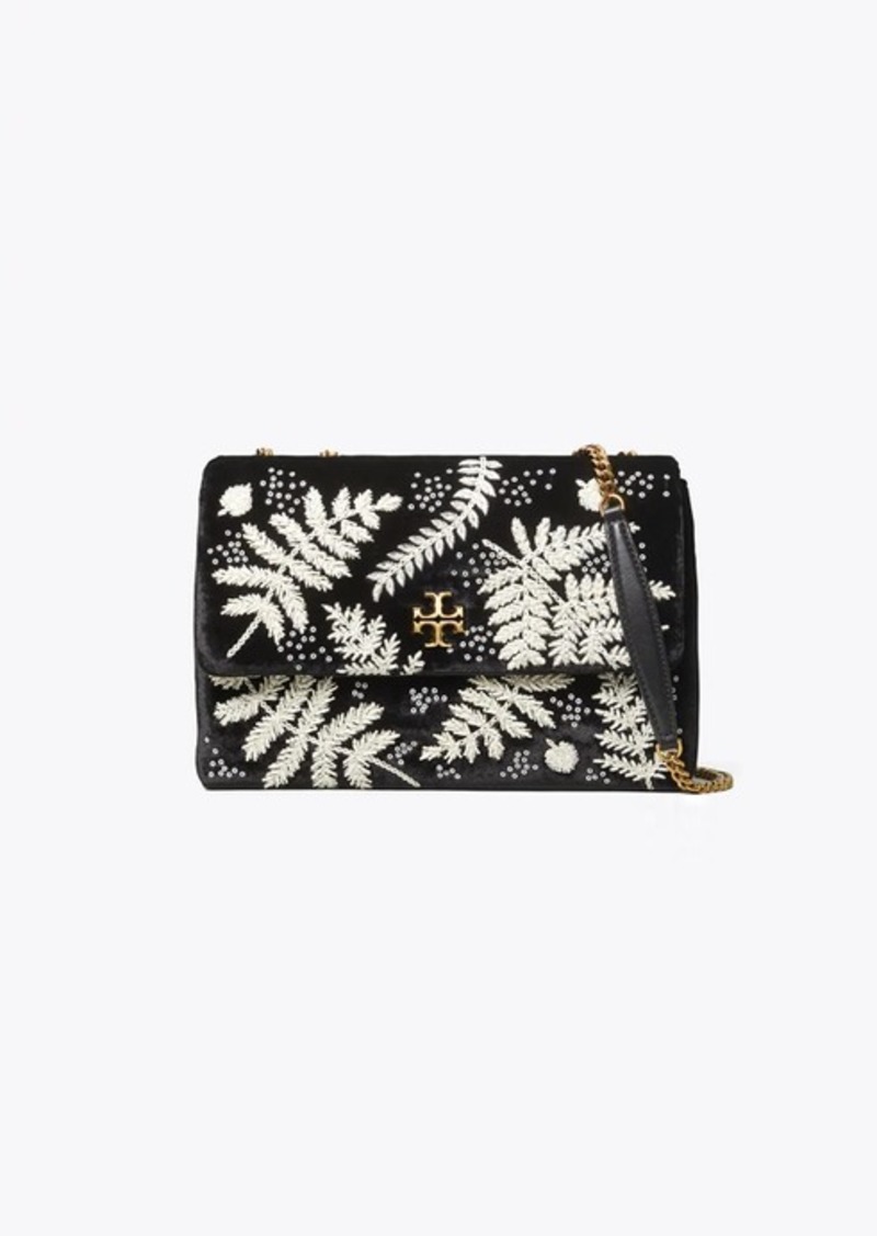 Kira embroidered velvet online chain wallet