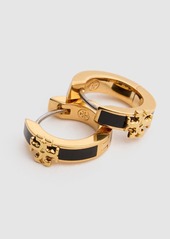 Tory Burch Kira Enamel Huggie Earrings