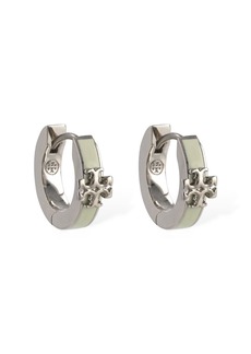 Tory Burch Kira Enamel Huggie Earrings