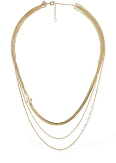 Tory Burch Kira Faux Pearl Layered Necklace