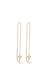 Tory Burch Kira Faux Pearl Long Earrings