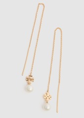 Tory Burch Kira Faux Pearl Long Earrings