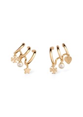 Tory Burch Kira Faux Pearl Multi-hoop Earrings