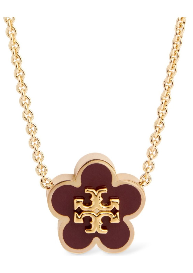 Tory Burch Kira Flower Pendant Necklace