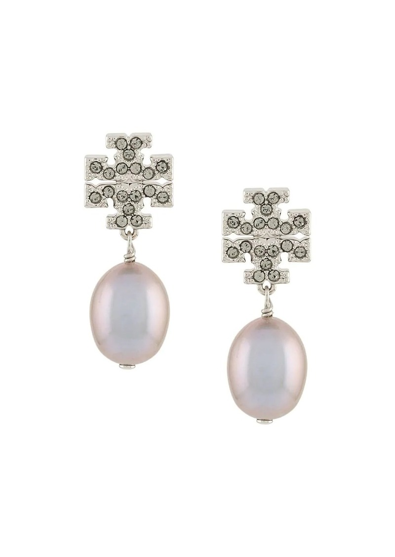 Tory Burch Kira pavé pearl drop earrings