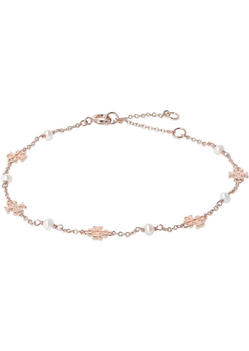 Tory Burch Kira Pearl Delicate Chain Bracelet