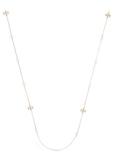 Tory Burch Kira Pearl Delicate Long Necklace