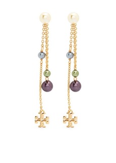 Tory Burch Kira Pearl Linear drop earrings