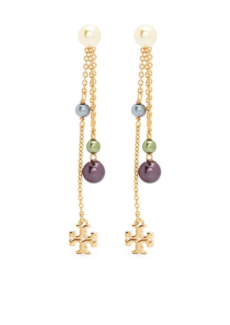 Tory Burch Kira Pearl Linear drop earrings