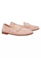 Tory Burch Leather-Trimmed Tweed Ballet-Style Loafers