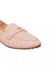 Tory Burch Leather-Trimmed Tweed Ballet-Style Loafers