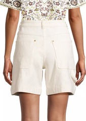 Tory Burch Linen-Blend 7" Shorts