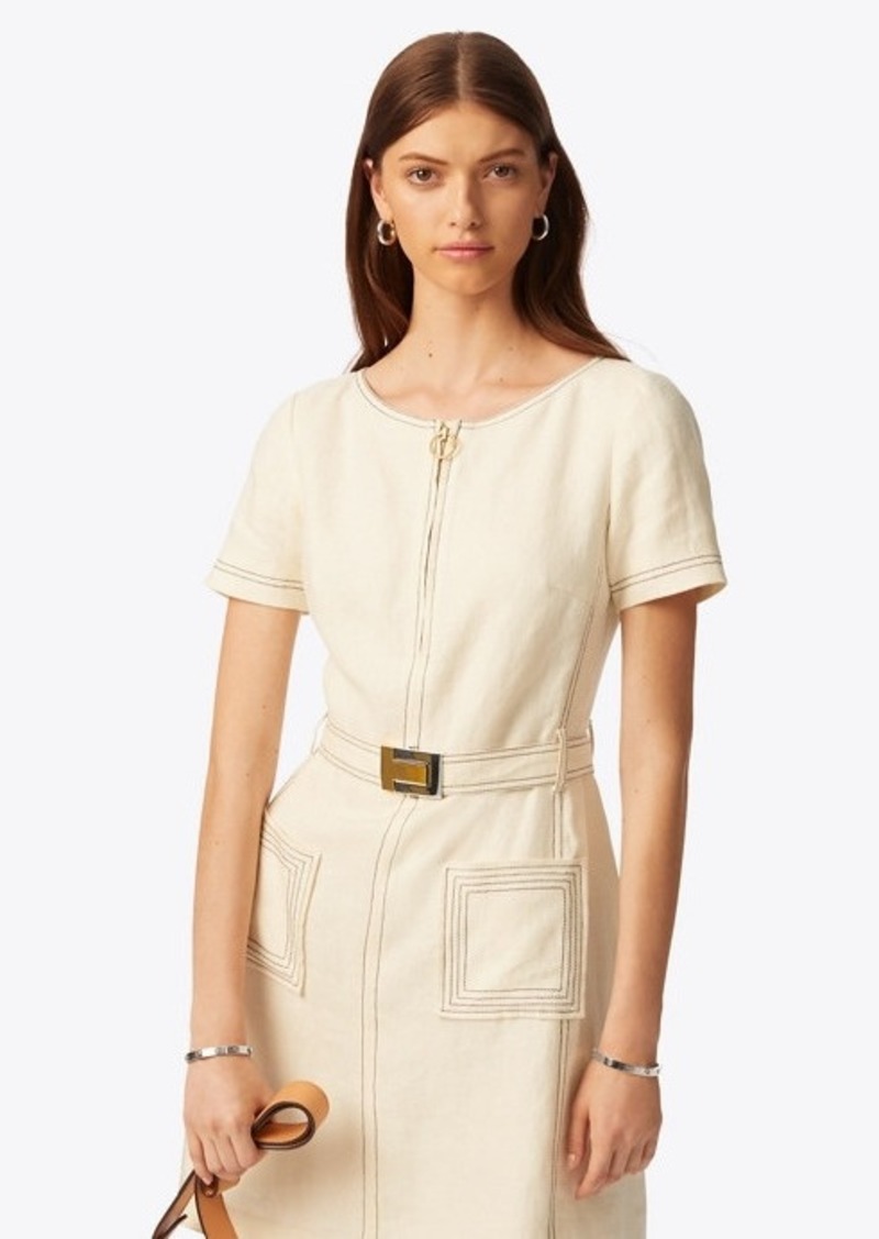 tory burch linen shift dress