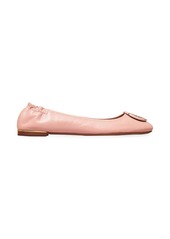 Tory Burch Logo Leather Ballet Flats