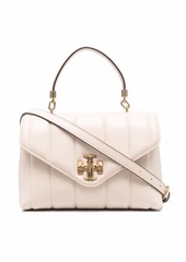 Tory Burch logo-plaque quilted leather satchel bag