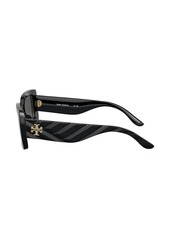 Tory Burch logo-plaque rectangle-frame sunglasses