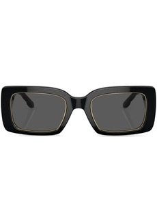 Tory Burch logo-plaque rectangle-frame sunglasses