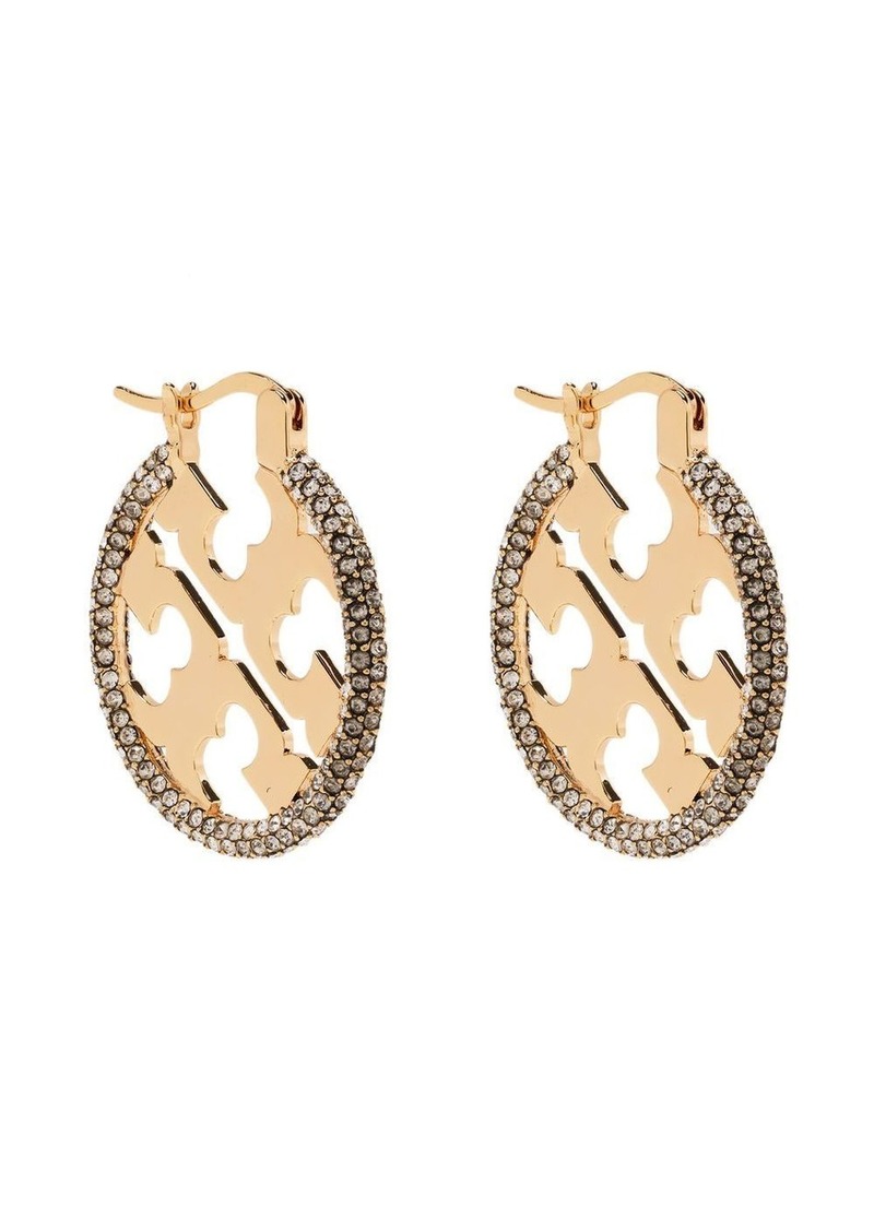 Tory Burch logo round earrings