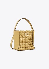 Tory Burch McGraw Woven Embossed Small Bucket Bag 