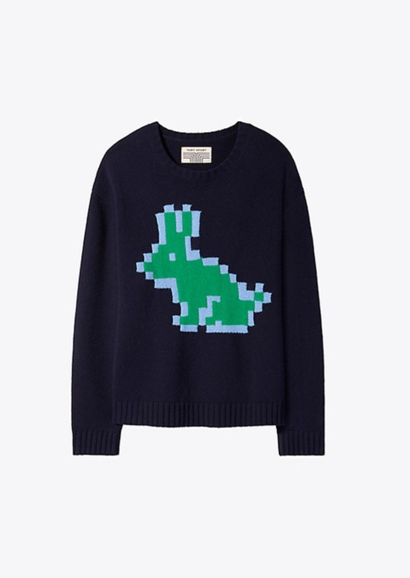 Tory Burch MERINO PIXEL-RABBIT SWEATER | Tops