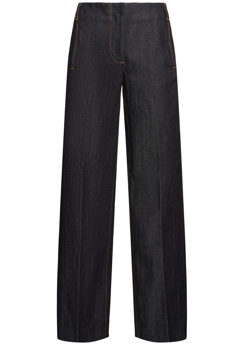 Tory Burch Mid Rise Straight Denim Jeans