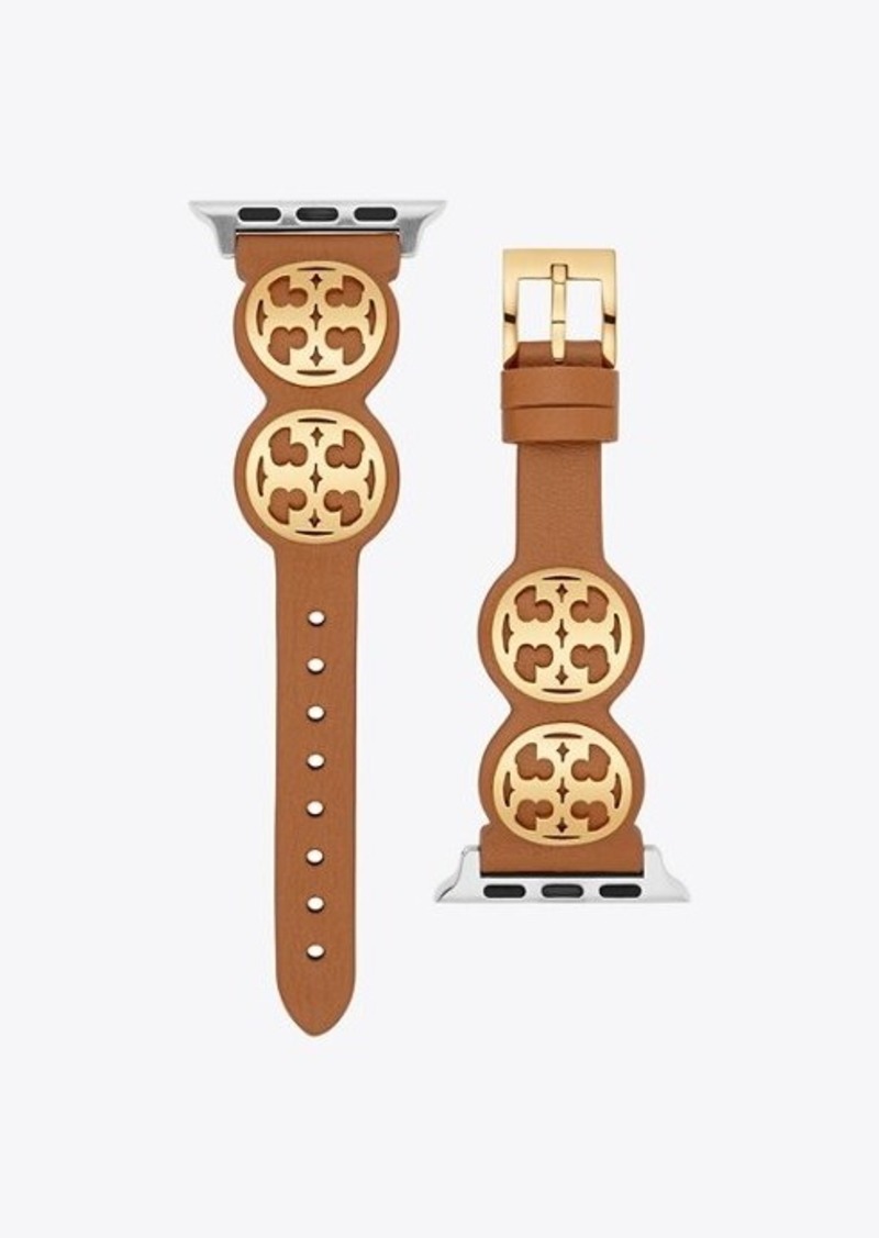 Tory Burch The Kira Luggage Leather Strap For Apple Watch 38mm/40mm/41mm In  Brown