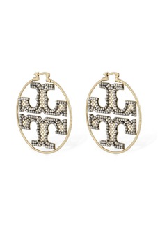 Tory Burch Miller Crystal Hoop Earring