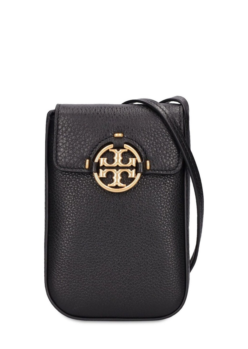 Tory Burch Miller Leather Phone Case W/ Strap