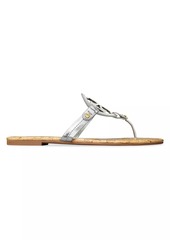 Tory Burch Miller Metallic Leather Flip Flop Sandals