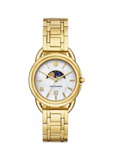 Tory Burch Miller Moon Goldtone Bracelet Watch