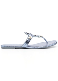 Tory Burch Miller python-effect leather flip flops