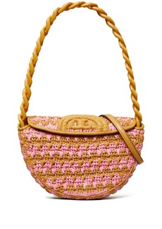 Tory Burch mini Fleming crochet-knit shoulder bag