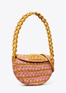 Tory Burch Mini Fleming Soft Crochet Crescent Bag