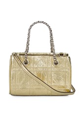 Tory Burch Mini Fleming Soft Metallic Leather Bag