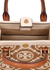 Tory Burch Mini T Monogram Canvas Top Handle Bag