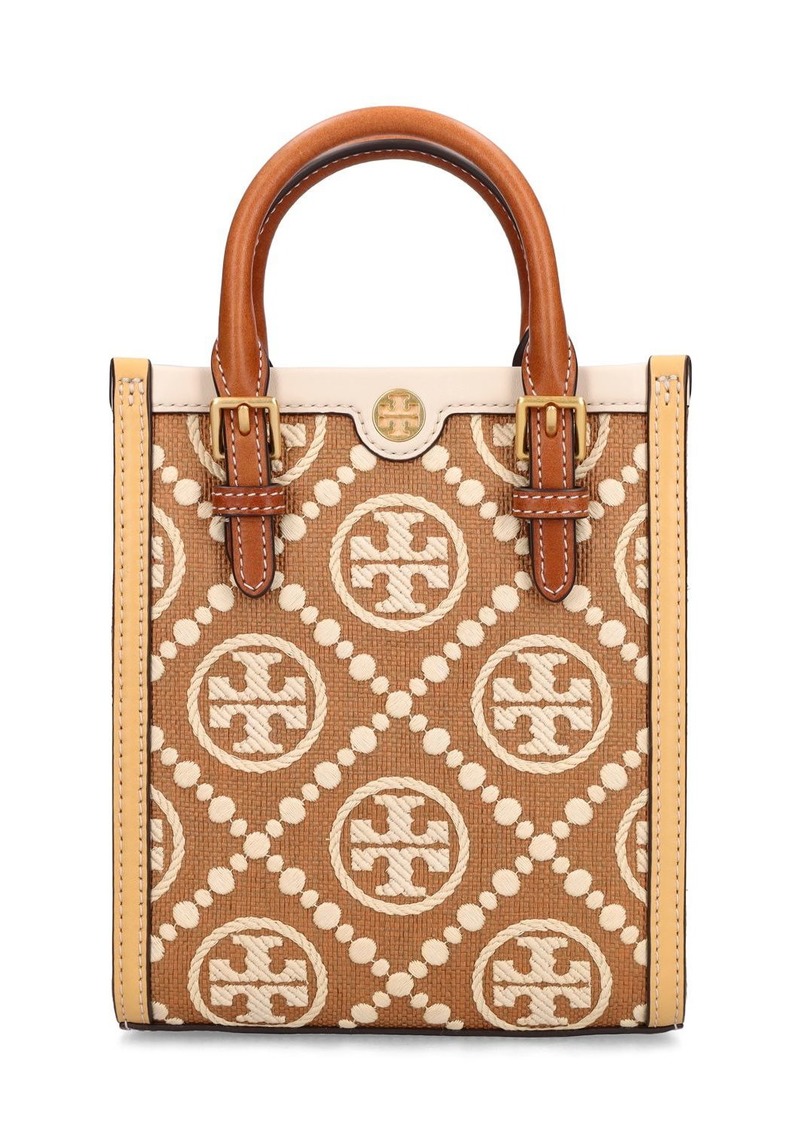 Tory Burch Mini T Monogram Canvas Top Handle Bag