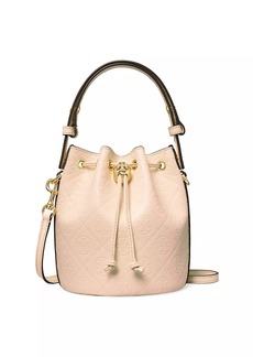 Tory Burch Mini T Monogram Leather Bucket Bag