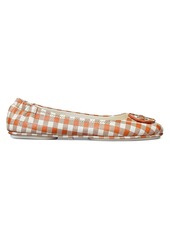 Tory Burch Minnie Gingham Leather Ballet Flats