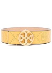 Tory Burch monogram leather buckle belt