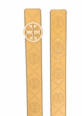 Tory Burch monogram leather buckle belt