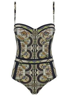 Tory Burch Multicolor One-Piece with All-Over Graphic Print in Nylon Blend Woman