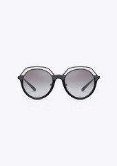 Tory Burch Open-Rim Round Sunglasses