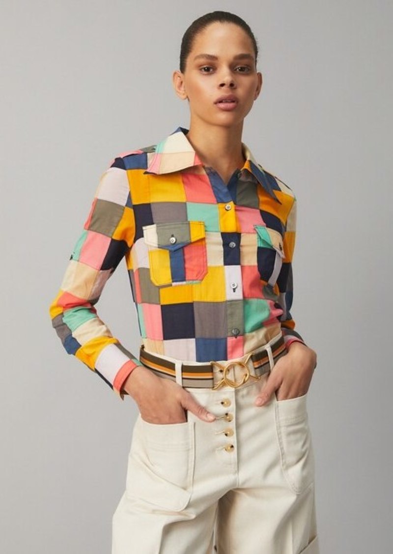 Tory Burch Patchwork Brigitte Shirt | Tops