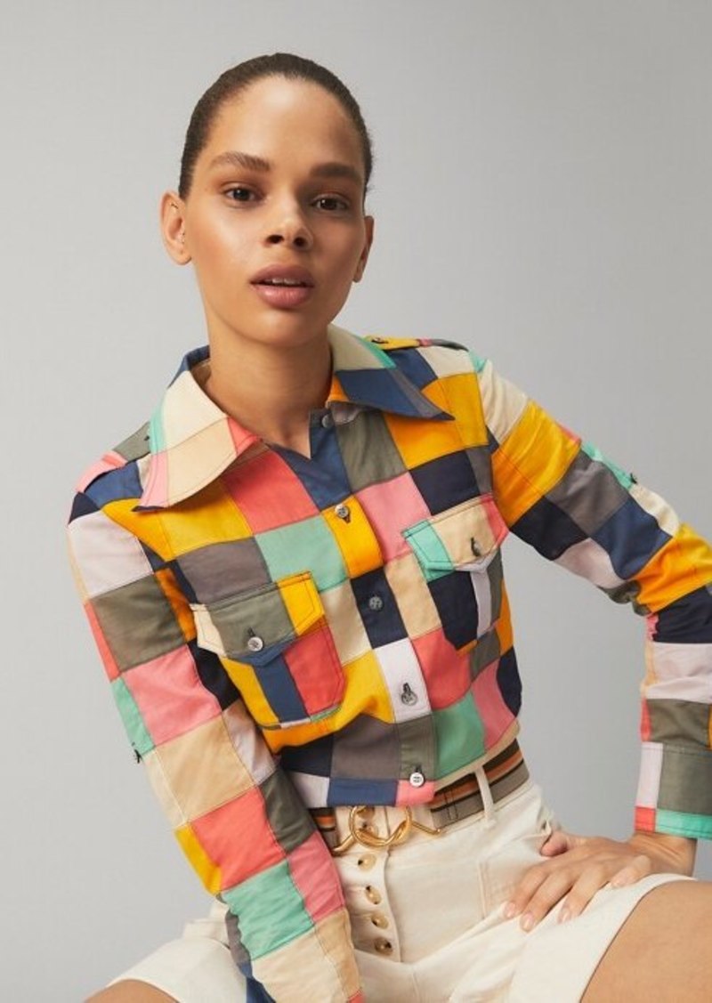 Tory Burch Patchwork Brigitte Shirt | Tops