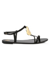 Tory Burch Patos Disk-Embellished Leather Sandals