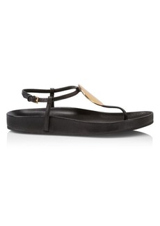 Tory Burch Patos Leather Thong Sandals
