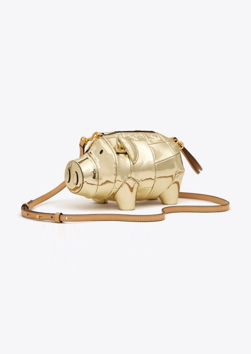 Tory Burch PEGGY THE PIG METALLIC MINI BAG | Handbags