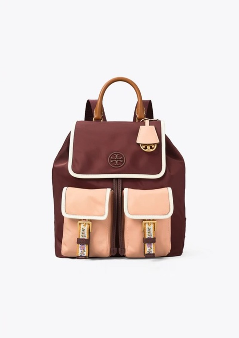 Tory Burch Perry Nylon Webbing Flap Backpack | Handbags