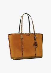 Tory Burch Perry Suede Triple-Compartment Tote Bag